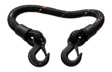 Double-braid nylon tow line with snap hooks for ATV towing