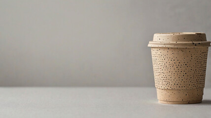 Beige Speckled Compostable Cup