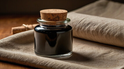 Black Spice Jar with Cork Lid