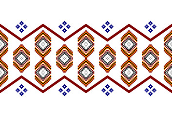 abstract Traditional geometric ethnic fabric pattern ornate elements with ethnic patterns design for textiles, rugs, clothing, sarong, scarf, batik, wrap, embroidery, print, curtain, carpe