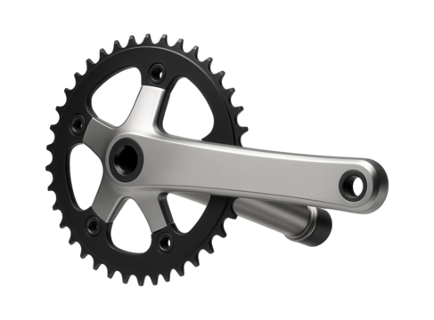 Integrated axle crankset with direct mount chainring for fixed gear bikes