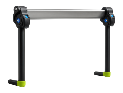 Telescopic hurdle bars with quick-release clamps for sprint training