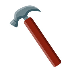 Claw Hammer Tool Simple Illustration Isolated