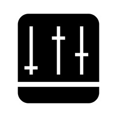 Fototapeta premium equalizer volume music glyph icon vector