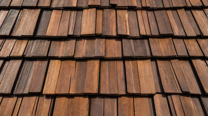 Brown Wooden Roof Tiles Texture