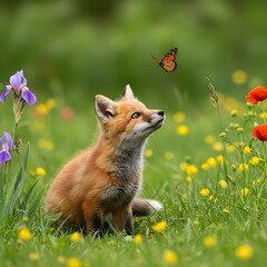 Fototapeta premium red fox vulpes