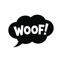Woof Speech Bubble Illustration