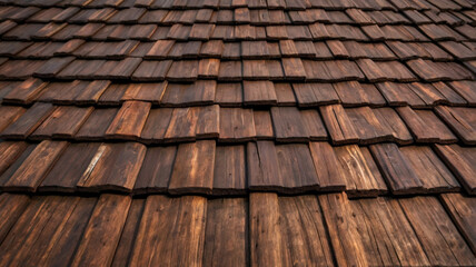Brown Wooden Roof Tiles Texture