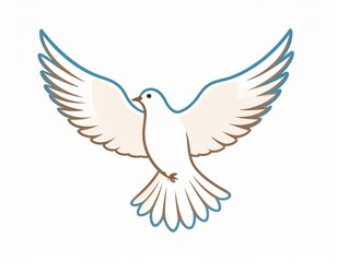 Obraz premium Simple vector of a bird flying, flat style, white background