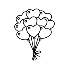 Heart Shaped Balloons Bunch