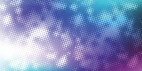 Cool Gradient Halftone Dot Background with Blue & Purple Tones © Mustofa 027
