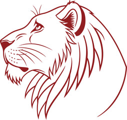 vector illustration of a lion head