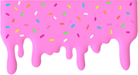 Melted strawberry dessrt textures element