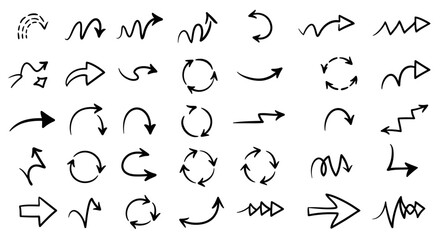 Naklejka premium Expressive and Imperfect Arrow Graphics