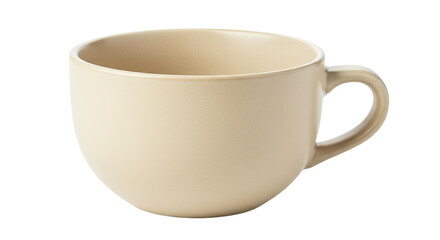 Beige Ceramic Coffee Mug with Handle 1.