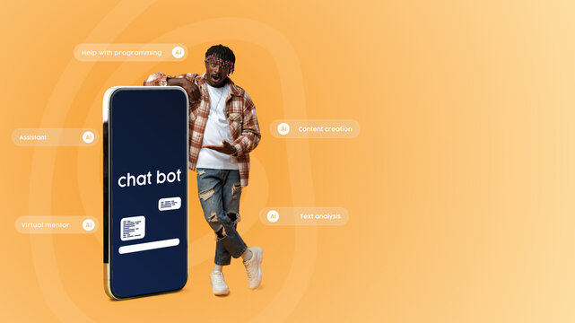Engaging interaction with a chatbot in a creative workspace setting during the afternoon