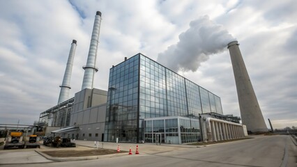 Industrial plant in the city