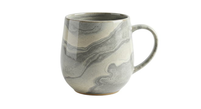 Ceramic Mug with Marble Pattern Design.