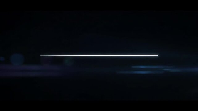 Futuristic white light streak motion on black background with glowing flare animation effect &ndash; high-tech 5-second abstract energy intro video clip