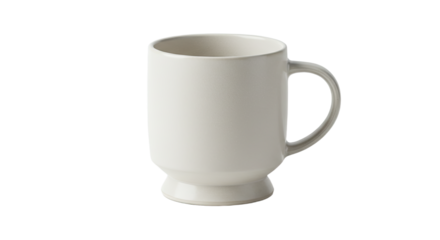 CreamColored Ceramic Coffee Mug Isolated.