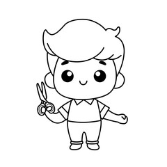 Happy cartoon animal chefs, including a smiling pig and a playful cat, cook fun food with a joyful boy and baby in a whimsical vector art illustration