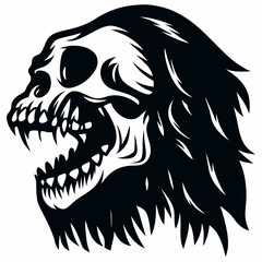 Horror Gorilla Skull Mascot - Vector Graphic
