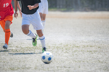 少年サッカー試合風景