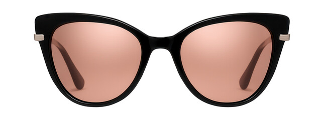 Cat-eye sunglasses featuring rose gold mirrored lenses