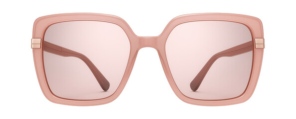 Oversized square mirrored sunglasses in a pink hue