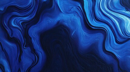 Abstract design with deep blue swirls and textures.