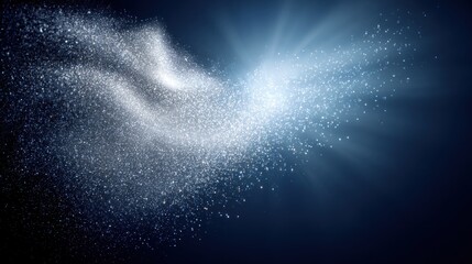 Abstract design of particles in motion.