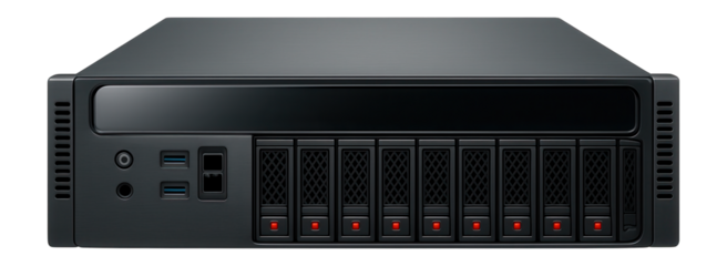 Database server with dedicated storage controllers and high I/O performance