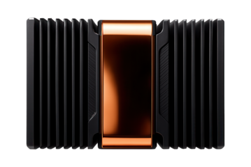 Copper core heat sink with anodized black fins for RAM cooling
