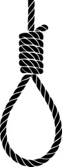 Rope Noose vector silhouette design