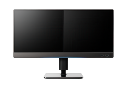 Dual-input monitor with split-screen capability and dual HDMI ports for simultaneous tasks