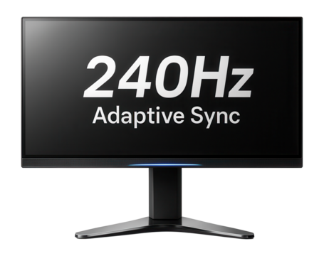 High-refresh-rate monitor with 240Hz capability and adaptive sync technology for competitive gaming
