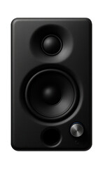 Fototapeta premium Studio monitor with matte black finish, front-facing bass port, and a single volume knob