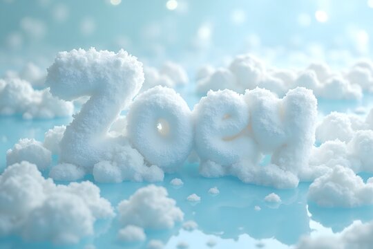 Cloud Text Formations of name Zoey on Blue Sky Background