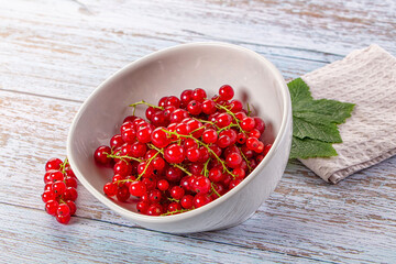 Raw ripe sweet juicy red currant