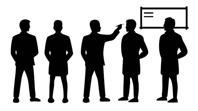 Business Team Discussion: A team of business professionals engage in a collaborative discussion, focused on strategy and problem-solving. The image captures a moment of decision-making.
