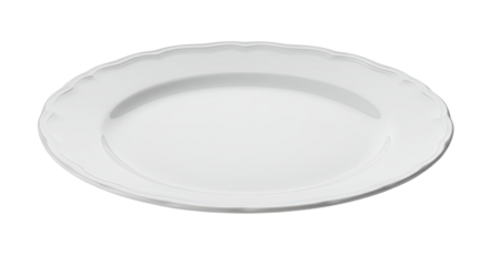 Elegant White Porcelain Dinner Plate.