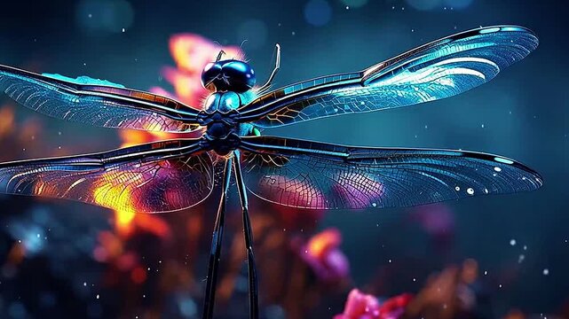 Galaxy Version of dragonfly world,ai generative