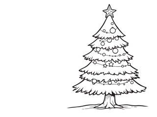 christmas tree hand drawn design