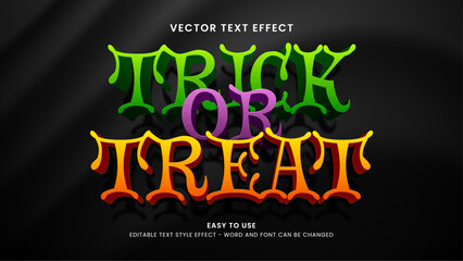 trick or treat editable text effect