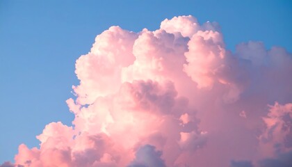 Pink clouds against a blue sky
