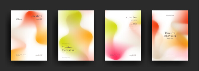 abstract gradient background template vector. trendy Minimalist style posters with dark concept. Modern wallpaper design for social media, brochure, flyer, banner