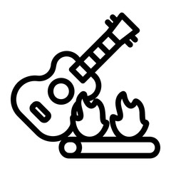 guitar Line Icon