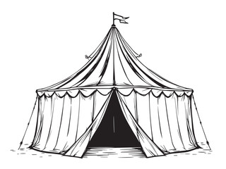 circus tent outline sketch art © VCT