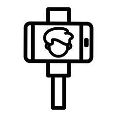 selfie Line Icon
