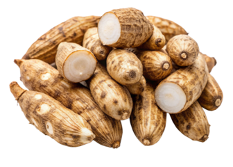 Arrowroot  seeds isolated on white background